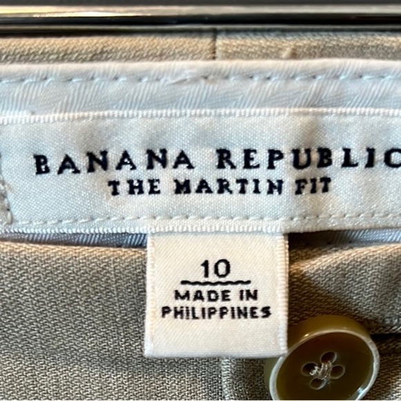 Banana Republic women's Light Tan linen blend straight leg pants size 10 - Picture 2 of 15